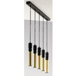 Lustra moderna neagra-aurie detalii sferice negre 5xGU10/60W Alas 2012 Jupiter